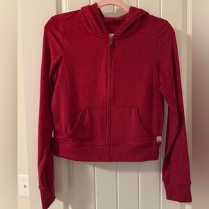 Like New - Vuori Halo mini zip up hoodie; Color: Strawberry, size Small